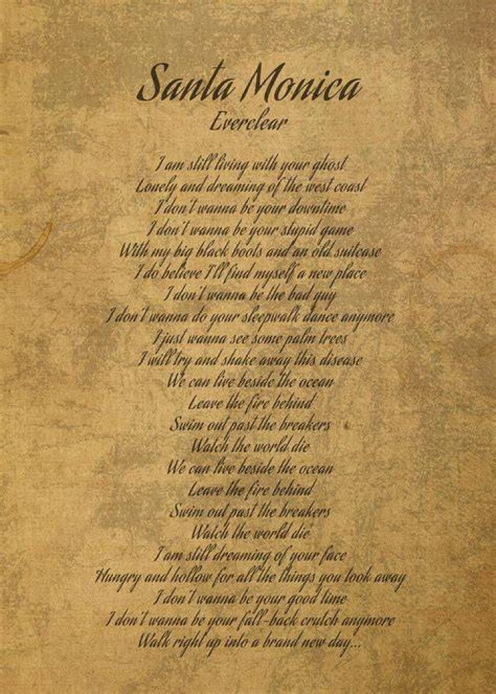 Everclear’s
Santa Monica Lyrics