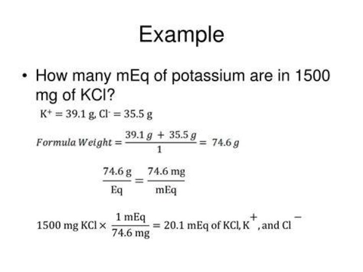 How do you calculate meq from mg