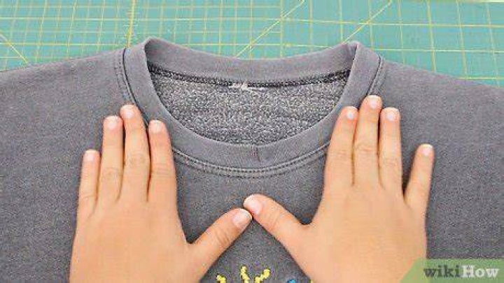How to cut a sweatshirt neck