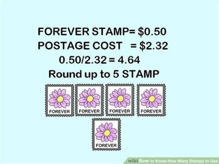 How to know how many stamps to use